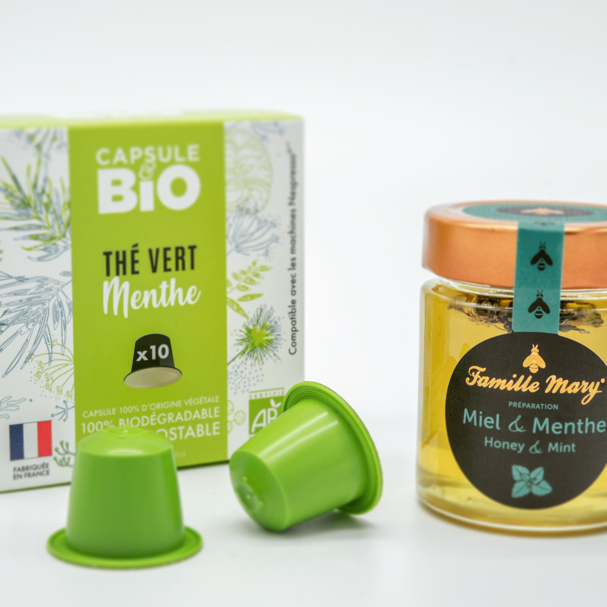 Capsule The Vert Menthe Bio Miel A La Menthe Par Capsulebio