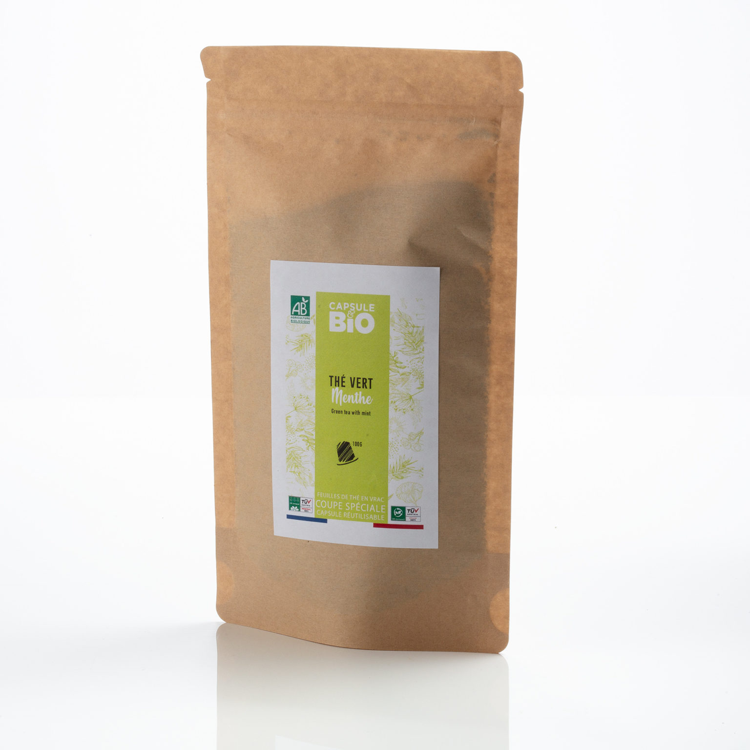 Capsulebio sachet thé en vrac recette thé vert menthe bio