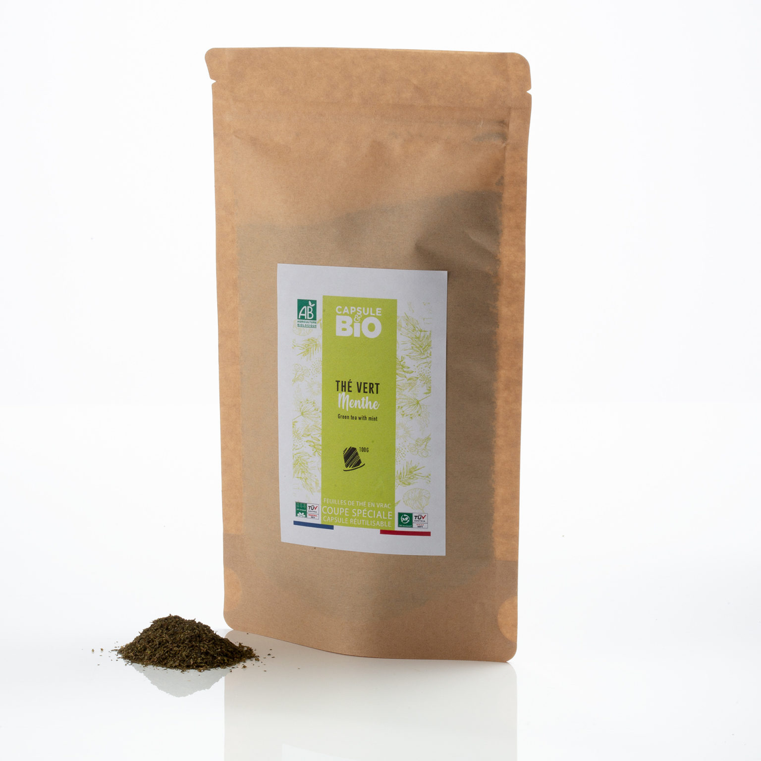 Capsulebio sachet thé en vrac recette thé vert menthe bio