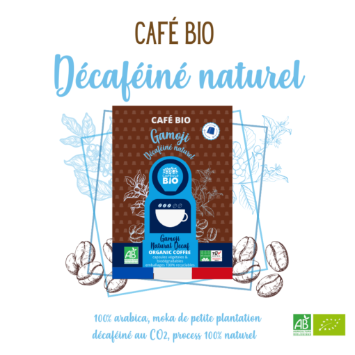 Capsulebio café décaféiné naturel bio arabica en capsule café nespresso compatible