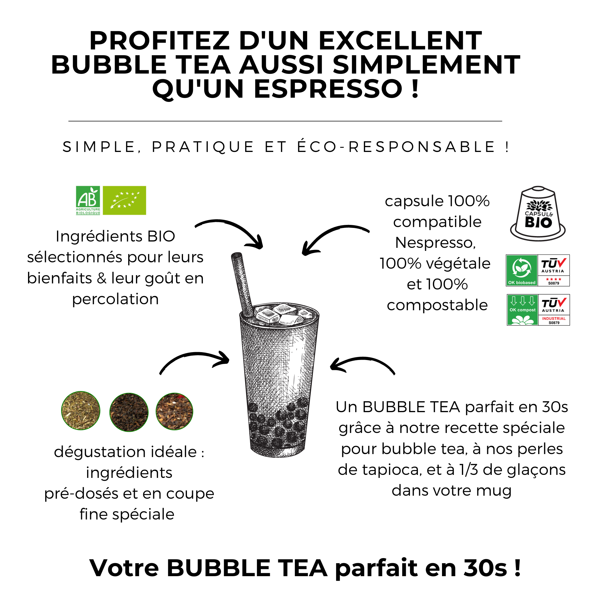 Emballages professionnels - Pailles pour Bubble Tea